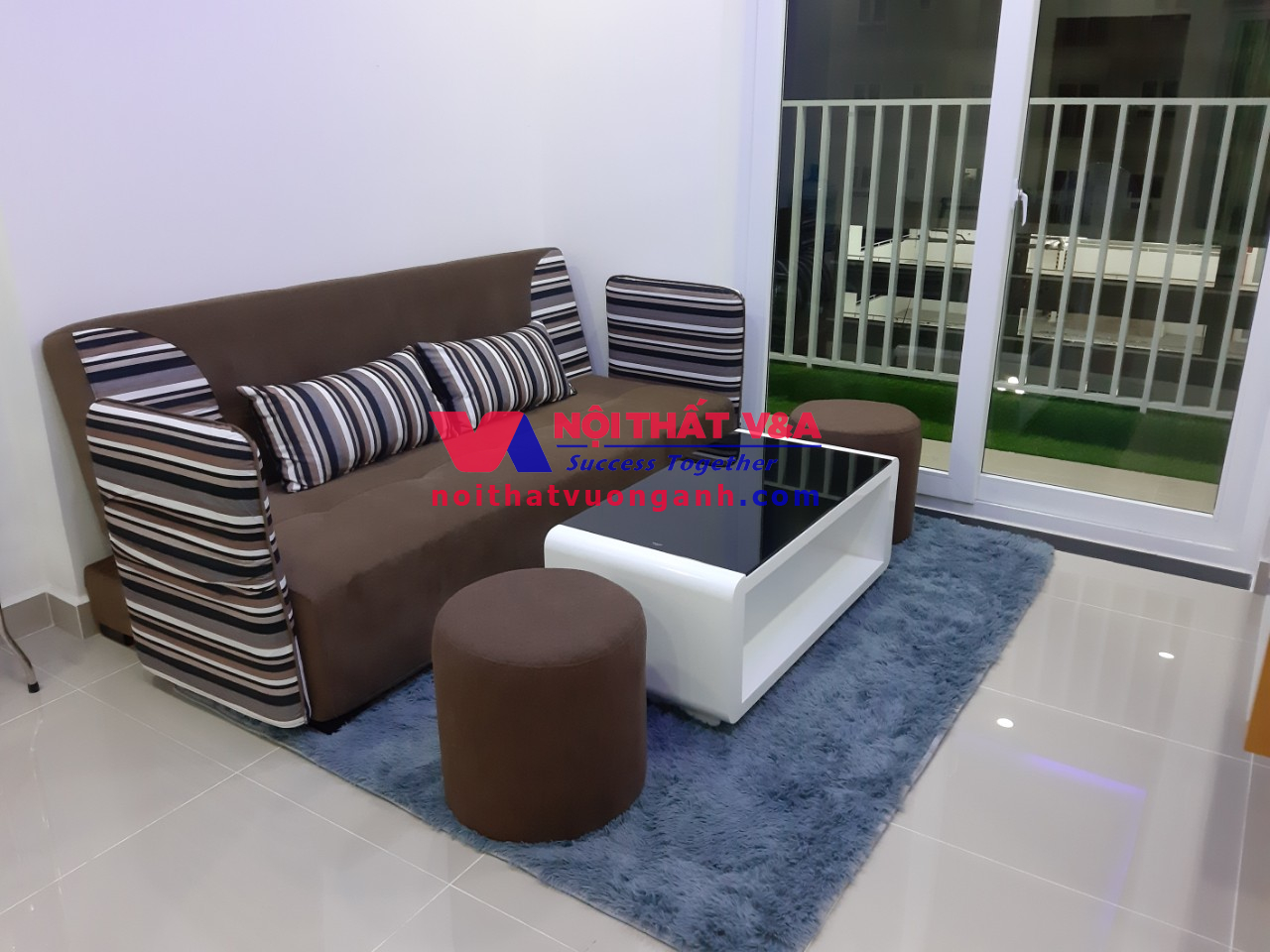 nội thất phòng khách tại kdc kim oanh