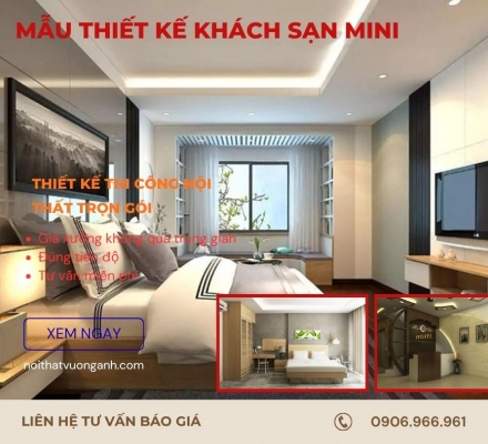 Thiết Kế Nội Thất Khách Sạn Mini Tối Ưu Không Gian và Chi Phí