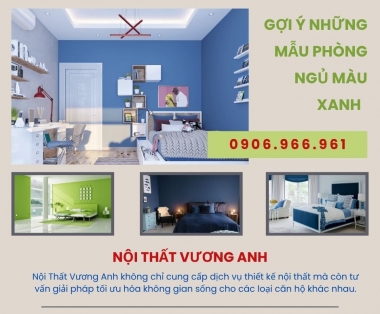 Gợi Ý Những Mẫu Phòng Ngủ Màu Xanh Chinh Phục Không Gian Sống