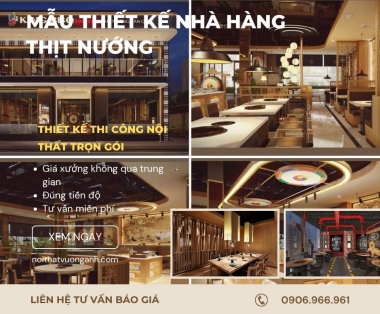 Mẫu thiết kế nhà hàng thịt nướng độc đáo cho không gian ấn tượng