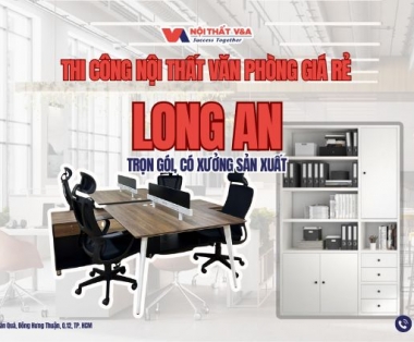 Thi công nội thất văn phòng giá rẻ Long An — Trọn Gói, Có Xưởng Sản Xuất
