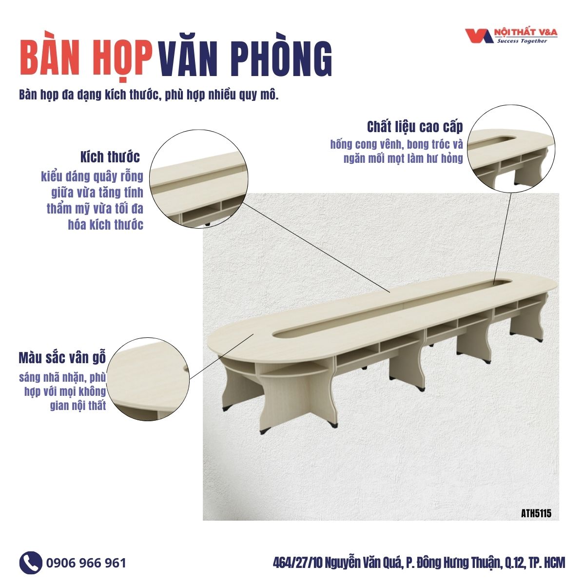 Bàn họp văn phòng ATH5115