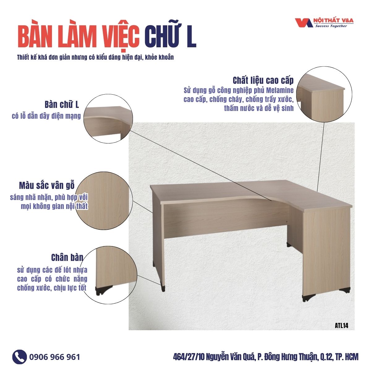 bàn làm việc chữ L - bàn làm việc giá rẻ gò vấp