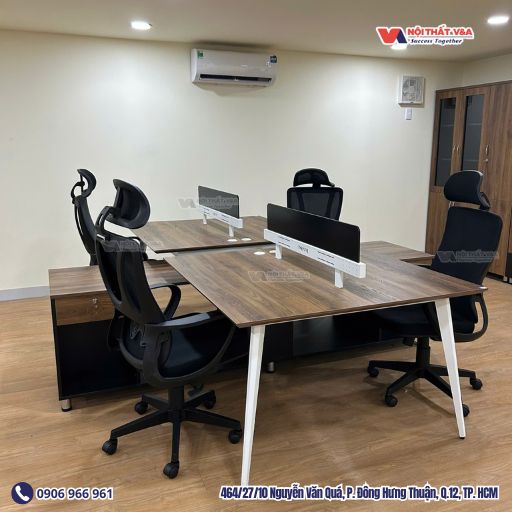 Bàn làm việc văn phòng hiện đại - Địa chỉ bán bàn làm việc Gò Vấp