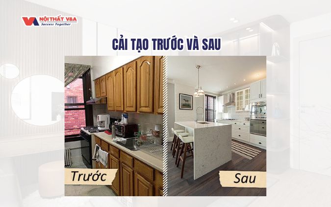 Cải tạo trước và sau cho thiết kế thi công nội thất nhà phố quận 12