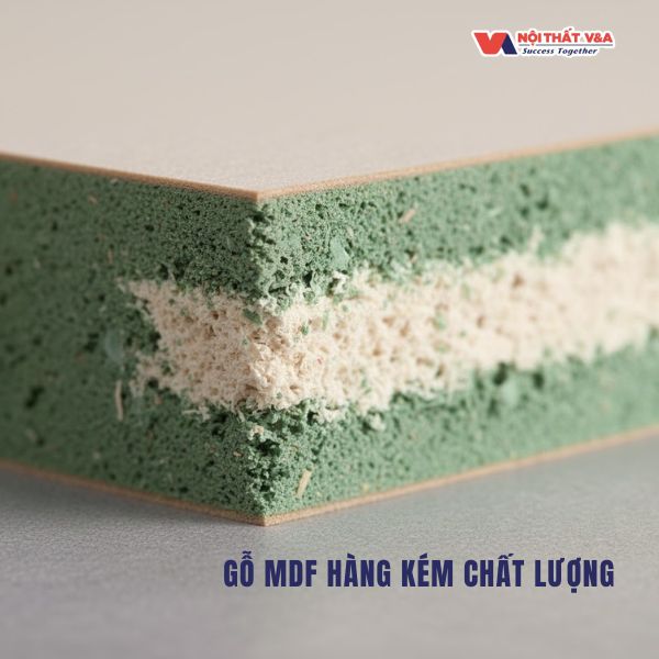 Gỗ MDF hàng kém chất lượng