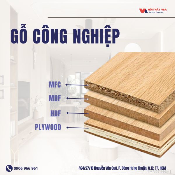 Gỗ công nghiệp - đơn vị thi công nội thất gỗ Hồ Chí Minh