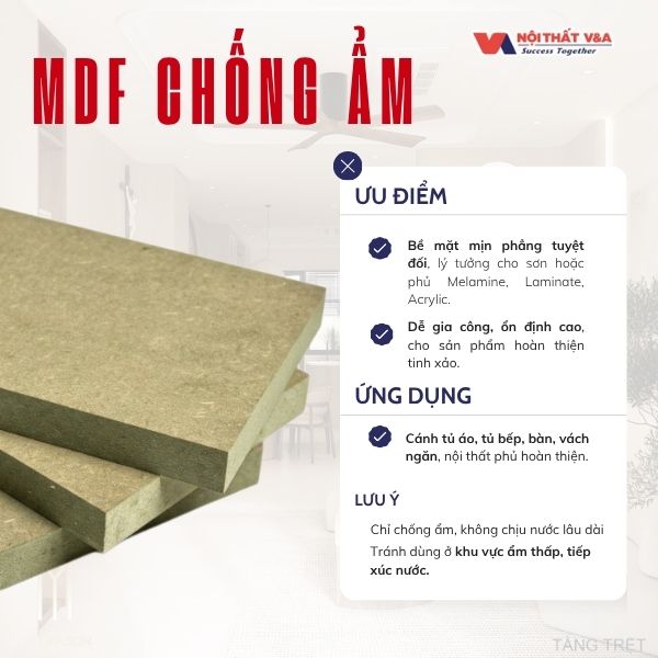 Gỗ MFD lõi xanh chống ẩm cho nhà cửa
