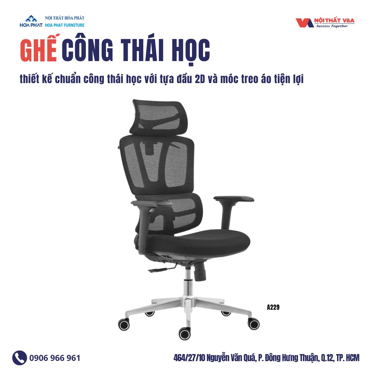 Ghế xoay công thái học