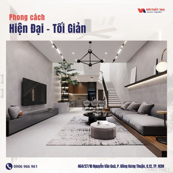 Hiện đại, tối giản -  Đơn vị thi công nội thất gỗ Hồ Chí Minh