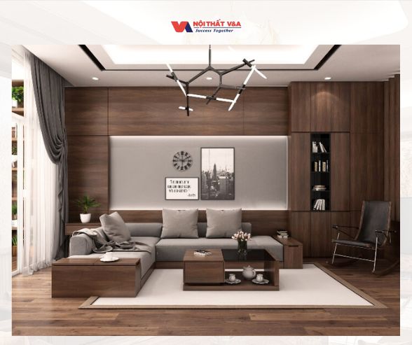 Phòng khách sang trọng -Thi công nội thất phòng khách HCM