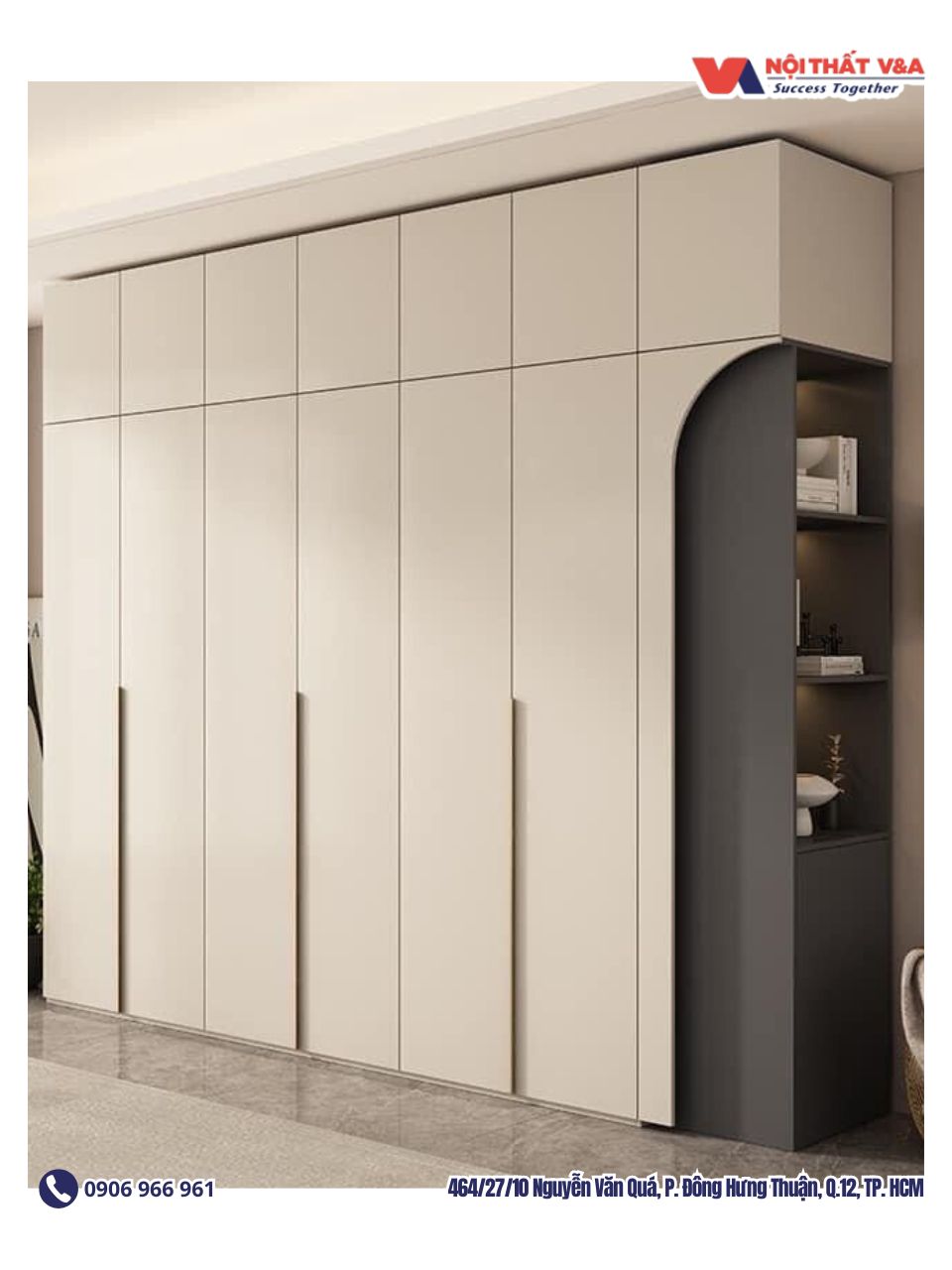 Tủ quần áo kịch trần - thi công nội thất gỗ Đồng Nai