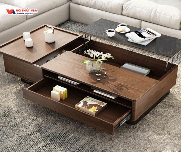 Mẫu phòng khách hiện đại với bộ sofa và bàn trà tối giản