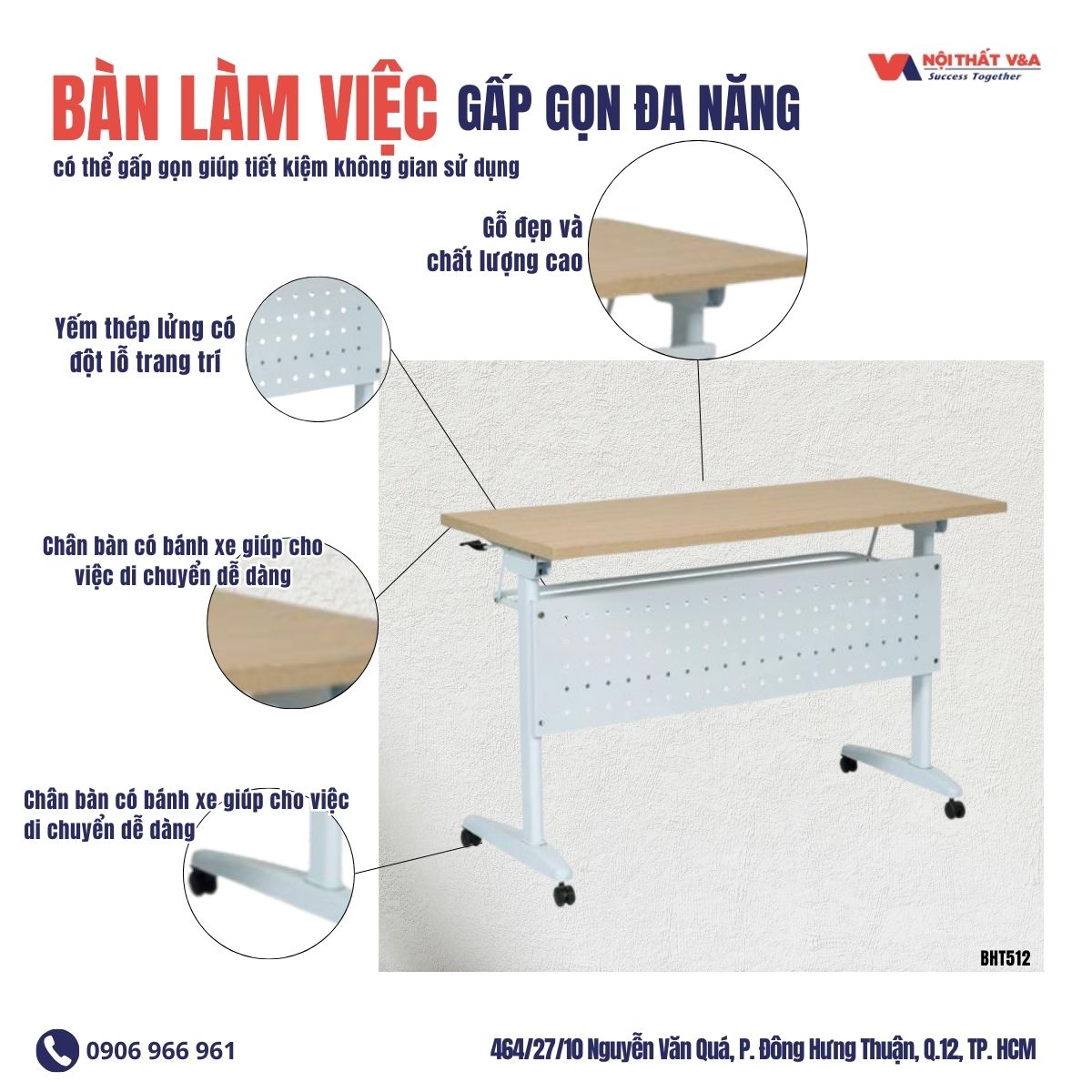 Bàn nhân viên thiết kế tối giản, bền đẹp