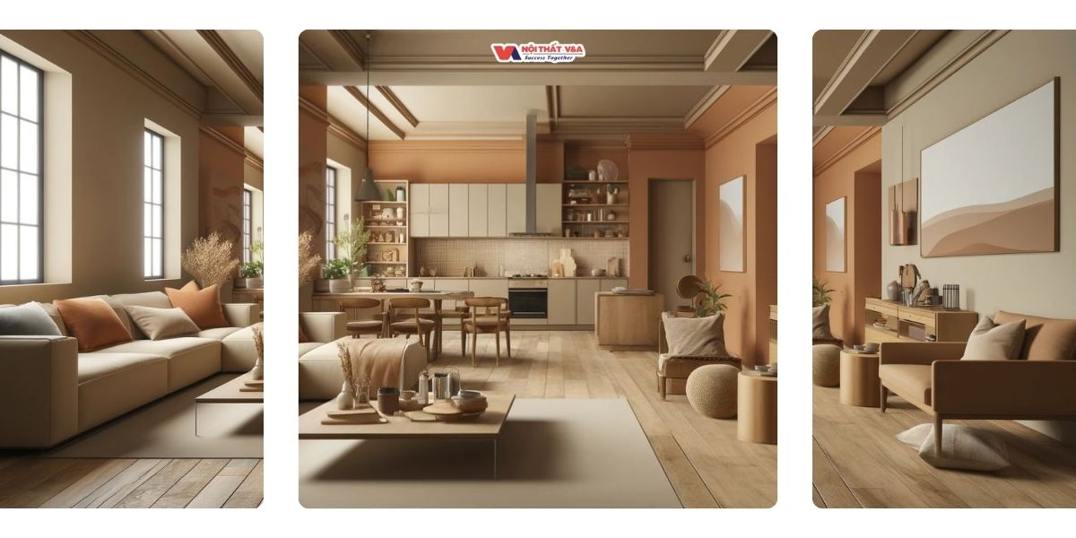 Không gian phòng khách hiện đại - Nội Thất Gỗ Hiện Đại HCM