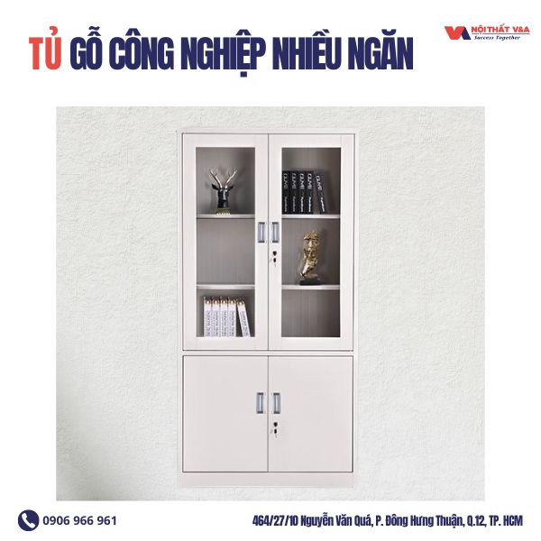 Tủ gỗ công nghiệp nhiều ngăn, dễ dàng lưu trữ