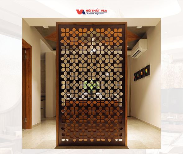 Vách CNC - Nội Thất Phòng Khách Gỗ Vương Anh